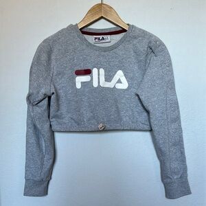Fila Multicolored Cropped Sweatshirt with Crew Neck